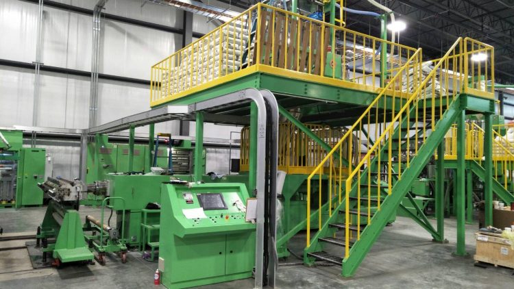 Japanese customer installs a new extrusion production line at their factory in America